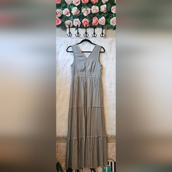 Rebellion Boho Longline Lace-Trim Maxi Dress - Picture 4 of 9